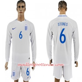 Maillot/Tenue Angleterre Stone 6 Domicile Coupe du monde 2018 Manche Longue
